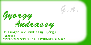 gyorgy andrassy business card