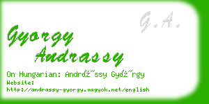 gyorgy andrassy business card